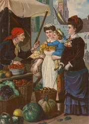 Ein französischer Obstmarkt