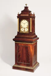 Regency-Riesenviertel-Schlagwerk-Acht-Tage-Drehtisch-Musikorgeluhr, ca. 1820