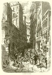 Eine Straße in Neapel