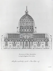 Ein Querschnitt von St. Peter, Rom