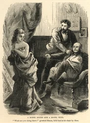 Ein Modellkünstler und eine Modellfrau