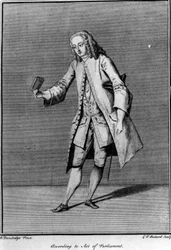Nach dem Parlamentsgesetz, gemacht von Louis Phillippe Boltard nach Bartholomew Dandridge, 1737