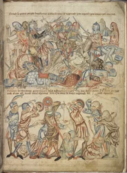 Add 47682 f.40 Peers und Gemeine kämpfen in der Schlacht von Bannockburn, aus der 