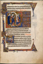 Jesus vor Kaiphas, in den Salvin Hours