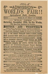 Eintritt zur Weltausstellung, Landwirtschaftshalle, Islington, 1884-85