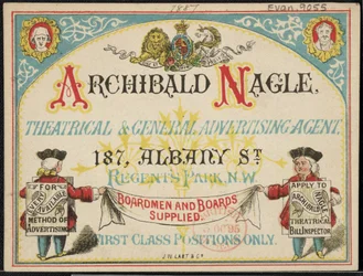 Anzeige für Archibald Neagle, Werbeagent