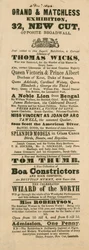 Werbung für Fergusons Grand und Oriental Promenade und Ausstellung, 32 New Cut, Lambeth, London