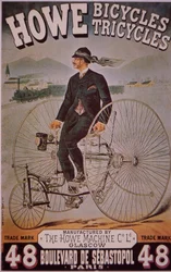 Werbung für Howe-Fahrräder (Farblithografie)