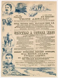 Werbung für Joseph Pooles Reisen ins Ausland, Royal Victoria Hall, Walterloo Road, London