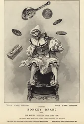 Werbung für Brookes Monkey Brand Seife