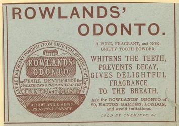 Werbung für Rowlands Odonto