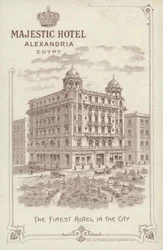 Werbung für das Majestic Hotel, Alexandria, Ägypten