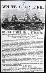 Werbung für die White Star Line, 1876