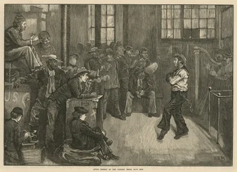 Nach dem Abendessen im Sailors Home, East End, London