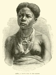 Akera, ein junges Mädchen vom Gabun