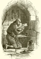 Ein Asket in seiner Zelle