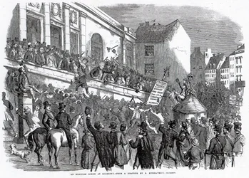 Eine Wahlszene in Kilkenny, Illustration aus 