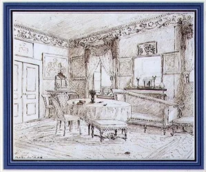 Englisches Regency-Saloninterieur, London