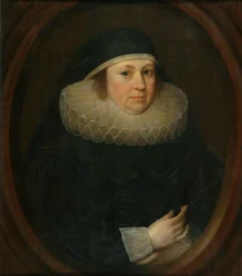 Eine alte Dame in einer Halskrause