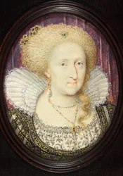 Anne von Dänemark (Aquarell auf Pergament)