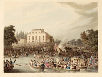 Ankunft im Brandenburg-Haus der Wasserleute usw. mit einer Ansprache an die Königin am 3. Oktober 1820, veröffentlicht 1821