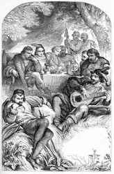 Wie es euch gefällt - Illustration in „Gesammelte Werke von William Shakespeare“ 1866 - Die Illustrationen und die allgemeine Form dieser Ausgabe sind von Cassell