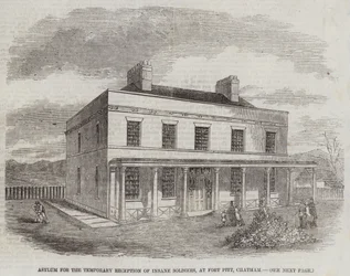 Asyl für die vorübergehende Aufnahme von geisteskranken Soldaten, in Fort Pitt, Chatham