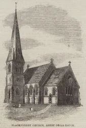 Blackfordby Kirche, Ashby-de-la-Zouch (Gravur)