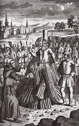 Märtyrerverbrennung, Illustration aus 
