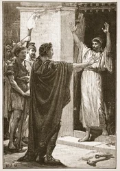 Caesar bemächtigt sich des Schatzes im Tempel des Saturn
