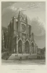 Kathedrale von Chartres, Ansicht des Südtransepts (Stich)