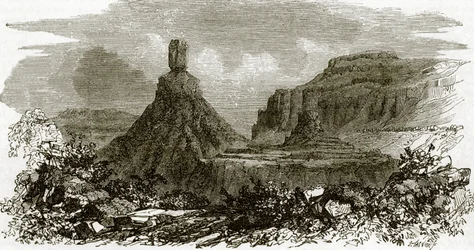 Schornsteinfelsen, am Ufer des Columbia River