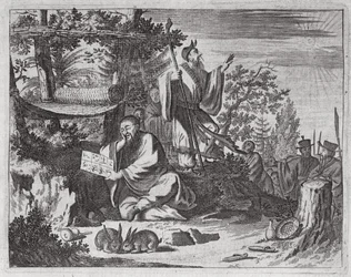 Chinesische Heilige Männer, Illustration aus einer Beschreibung von Botschaften nach China, 1690