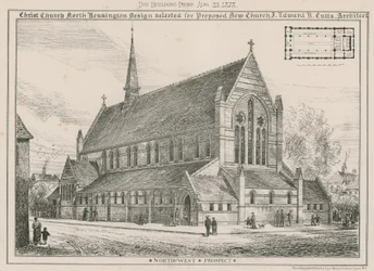 Christ Church, North Kensington: Entwurf für die vorgeschlagene neue Kirche