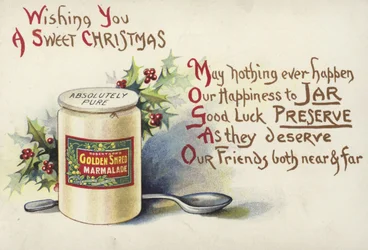 Weihnachtswerbung für Robertsons Golden Shred Marmelade