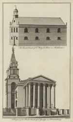 Kirche St Marylebone in Middlesex und Kirche St George in Bloomsbury, London