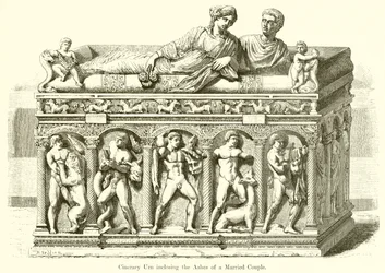 Aschenurne eines Ehepaares