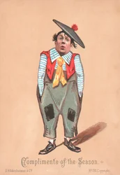 Clown, Weihnachtskarte