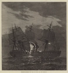 Kollision zwischen der Ville du Havre und der Lochearn