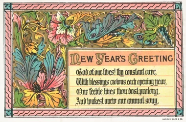 Bunte Blätter, Neujahrskarte