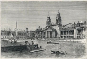 Kolumbianische Weltausstellung oder World Columbian Exposition, Die Chicagoer Ausstellung 1893: die Maschinenhalle - Gravur von 1893 aus „The Graphic“ - Weltausstellung 1893