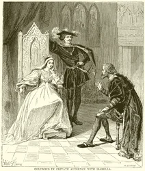 Kolumbus in privater Audienz bei Isabella