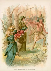 Cora, eine Gefangene der Huronen