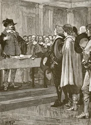 Cromwell lehnt die Krone ab, Illustration aus Cassells Illustrierter Geschichte Englands