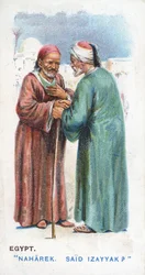 Übliche Begrüßung in Ägypten, 1907