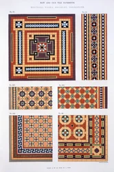 Entwürfe aus dem Handelskatalog von Maw & Sons Tile Pavements