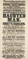Dickens Spielplan: The Haunted Man im Adelphi Theatre Royal, 28. Dezember 1848