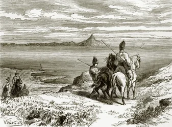 Fernansicht des Berges Athos