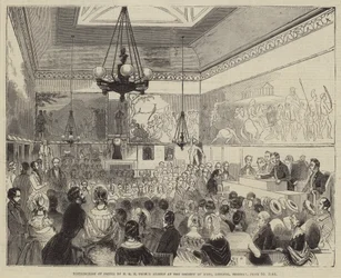Preisverleihung durch HRH Prinz Albert bei der Society of Arts, Adelphi, Montag, 10. Juni 1844