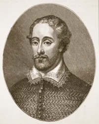 Edmund Spenser, aus einem Stich von G. Vertue, Illustration aus Die Kirche von England: Eine Geschichte für das Volk von H.D.M. Spence-Jones, veröffentlicht um 1910